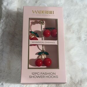 Vanderbilt 12 pc fashion cherry shower hooks